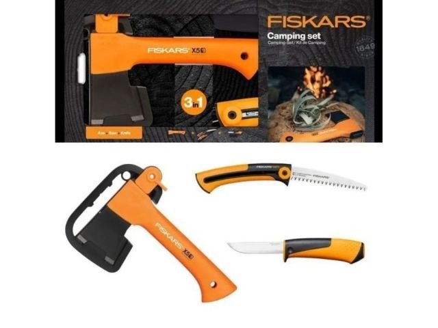 Набор аксессуаров для туризма Fiskars Топор+пила+нож / 1057912 — фото 2