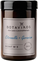 Свеча Botavikos Scent №9 с 100% эфирн. маслами Цитронелла + Герань Ароматическая (90мл) - 
