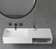 Миниатюра изображения товара Тумба с умывальником Abber Stein AS2649-0.8 (подвесной, белый матовый)