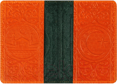 Обложка на паспорт Кожевенная Мануфактура Звезда и Полумесяц / Obl_54973 (зеленый)