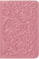 Обложка на паспорт Кожевенная Мануфактура Цветы / Obl_54966 (розовый) - 