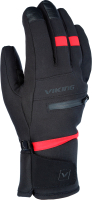Перчатки лыжные VikinG Kuruk 2.0 / 110/25/1295-0934 (р.7, черный/красный) - 