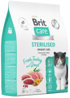 Сухой корм для кошек Brit Care Cat Sterilised Urinary Care с индейкой и уткой / 5066216 (7кг) - 