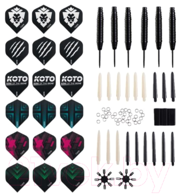 Дартс Koto King Royal + Koto Accessory Kit Steeltip Black 90 Pieces