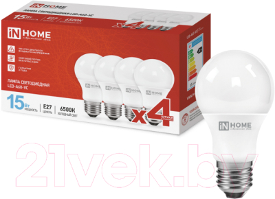 Набор ламп INhome LED-A60-VC / 4690612047690 (4шт)