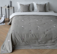 Набор текстиля для спальни Pasionaria Мэри 230x250 с наволочками (бежево-серый) - 