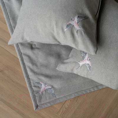 Набор текстиля для спальни Pasionaria Мэри 230x250 с наволочками (бежево-серый)