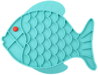 Игрушка для собак Mr. Kranch Рыбка Дозирующий коврик для лизания / MKR000054 (голубой) - 
