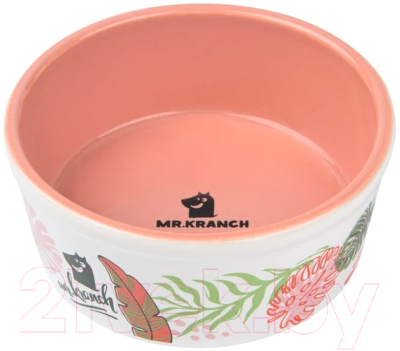 Миска для животных Mr. Kranch Тропики / MKR080022 (розовый)