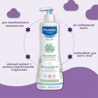 Средство для купания Mustela Гель Bebe Мягкий (500мл)