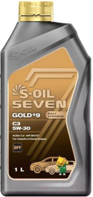 Моторное масло S-Oil Seven Gold №9 C3 5W30 / E107767 (1л)
