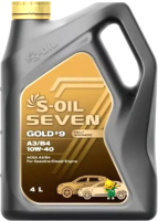 Моторное масло S-Oil Seven Gold №9 A3/B4 10W40 / E108217 (4л) - 