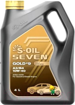 Моторное масло S-Oil Seven Gold №9 A3/B4 10W40 / E108217 (4л)