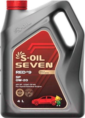 Моторное масло S-Oil Seven Red №9 SP 0W20 / E108280 (4л)