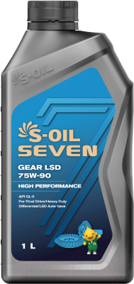 Трансмиссионное масло S-Oil Seven Gear LSD GL-5 75W90 / E107790 (1л)