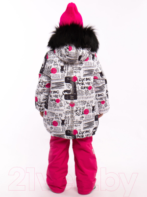 Комплект верхней детской одежды Batik Коби 423-24з-1 (р-р 110-60, малиновый смайлик)