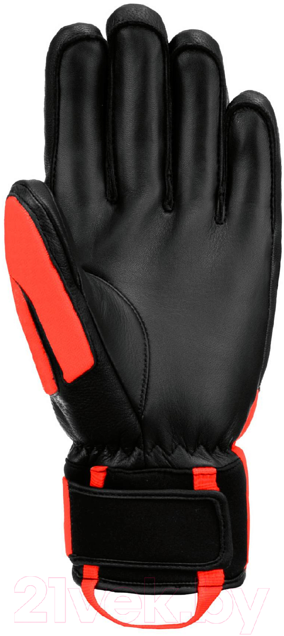 Перчатки лыжные Reusch Worldcup Warrior Dh / 6211119-7809 (р-р 10, Black/Fluo Red) — фото 2