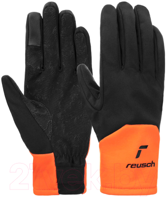 Перчатки лыжные Reusch Vertical Touch-Tec / 6207140-7783 (р-р 7.5, Black/Shocking Orange)