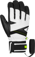 Перчатки лыжные Reusch Classic Pro / 6301101-7746 (р-р 8.5, Black/White/Safety Yellow) - 