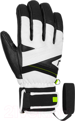 Перчатки лыжные Reusch Classic Pro / 6301101-7746 (р-р 8.5, Black/White/Safety Yellow)