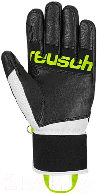 Перчатки лыжные Reusch Classic Pro / 6301101-7746 (р-р 8, Black/White/Safety Yellow)