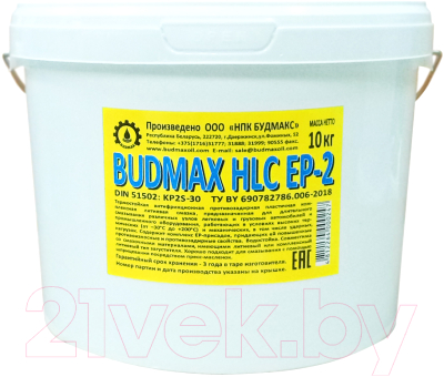 Смазка техническая Budmax HLC EP 2 / 10HLCEP2BX (10кг)