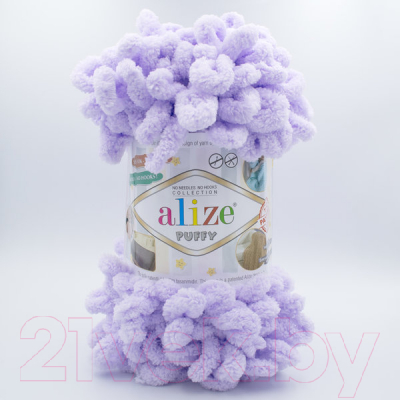 Набор пряжи для вязания Alize Puffy 100% микрополиэстер / 146 (9.2м, нежная сирень, 5 мотков)