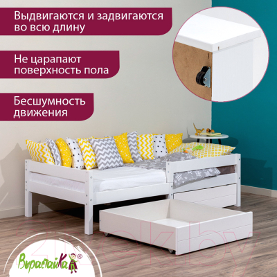 Комплект ящиков под кровать Millwood Sweet Dreams 2.0 1900 80х160 (белый/сосна белая)