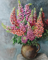 Картина по номерам Kolibriki Цветы в глиняном кувшине худ. Букреева И. 40x50 VA-3151 - 