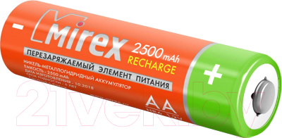 Аккумулятор Mirex HR6 Ni-MH AA 2500mAh 1.2V