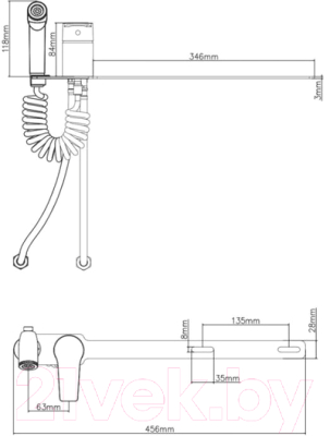 Изображение товара Гигиенический душ со смесителем Voda Level LV10