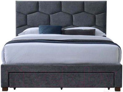Двуспальная кровать Halmar Harriet 160x200 (серый)