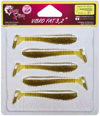 Мягкая приманка Crazy Fish Vibro Fat 3.2 / 73-80-1-6