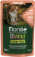 Влажный корм для кошек Monge BWild Grain Free из лосося с креветками и овощами (пауч, 85г) - 