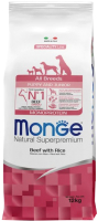 Сухой корм для собак Monge Speciality Line Monoprotein Puppy&Junior с говядиной и рисом (12кг) - 