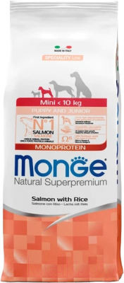 Сухой корм для собак Monge Speciality Line Monoprotein с лососем и рисом (12кг)