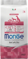 Сухой корм для собак Monge Speciality Line Monoprotein с говядиной и рисом (2.5кг) - 