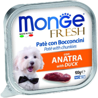 Влажный корм для собак Monge Fresh с уткой, ламистер (100г) - 