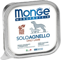 Влажный корм для собак Monge Monoprotein с ягненком и ламистер (150г) - 