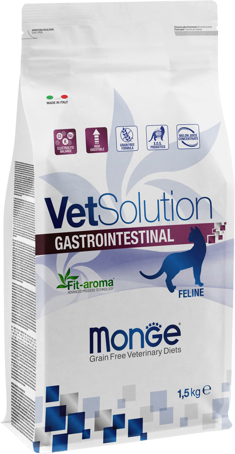 Сухой корм для кошек Monge Vet Solution Gastrointestinal при заболеваниях ЖКТ