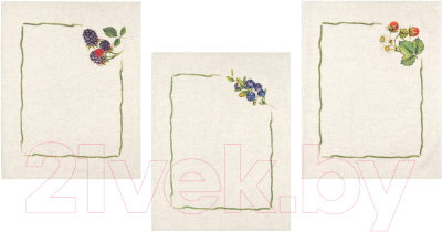 Изображение товара Набор полотенец Pole Kvetak (Беларускі лён) 45x60 22С145-ШР+К/п.р/фкор (1 379-Лесные ягоды-3/сорт 1)