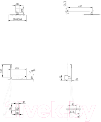 Душевая система Abber Rund AF8717B (черный матовый)