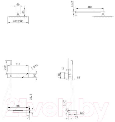 Душевая система Abber Rund AF8750B (черный матовый)