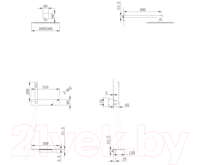 Душевая система Abber Rund AF8750NG (никель)