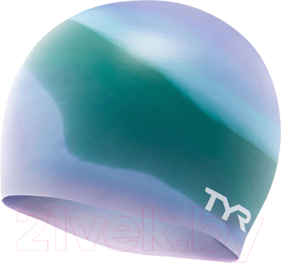 Шапочка для плавания TYR Multi Silicone Cap / LCSM-528 (зеленый/фиолетовый)