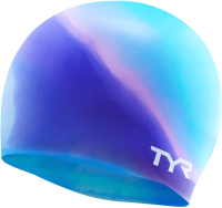 Шапочка для плавания TYR Multi Silicone Cap / LCSM-545 (синий/голубой) - 