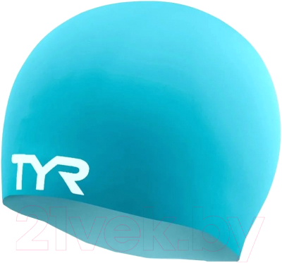 Шапочка для плавания TYR Wrinkle Free Silicone Cap / LCS-441 (голубой)