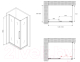 Миниатюра изображения товара Душевой уголок Abber Schwarzer Diamant AG30130BMH-S90BM