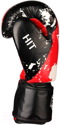 Боксерские перчатки Indigo HIT PU SB-01-146 (р 8, белый/красный/синий)