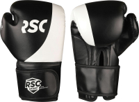 Боксерские перчатки Indigo Power Pu Flex SB-01-135 (р.12, черный/белый) - 